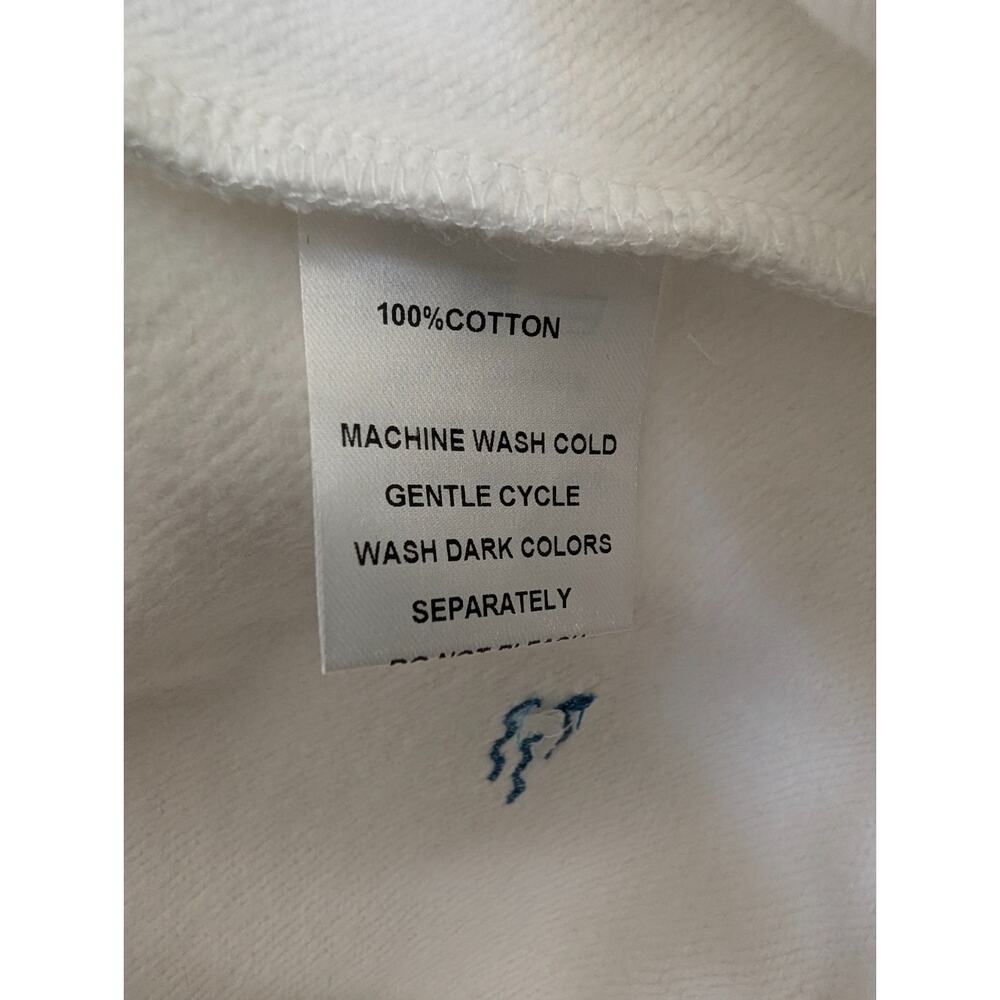 NWT Boatwell Sweatshirt Womens L White Embroidered Nautical L/S V-Neck Pullover - Picture 4 of 5